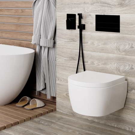 Shower mixer Wasserkraft Abens 6651, single -leaf, watering can, without spout, black