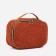 Cosmetic bag with a lining, brown color