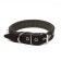 Collar combined leather/tarpaulin "Hedgehog", 55 x 2.5 cm, Osh 35-45 cm, black