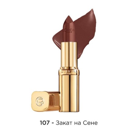 L’Oréal Paris Color Riche lipstick, moisturizing, shade 107, “Sunset on the Seine”