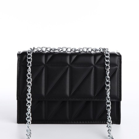 Women's bag on the valve, 22x15x6 cm, black color-7