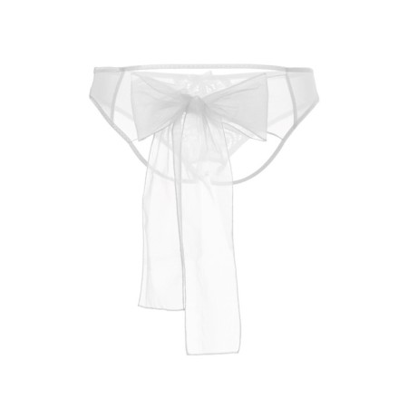 Erotic panties with a bow of Erolata Mia, White (50-52)-8