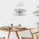 Wall -wall clocks for the kitchen, 3D "The aroma of coffee", sticker, large, 28 x 28 cm