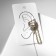 Earring "Kaff" luxury, white color in gold