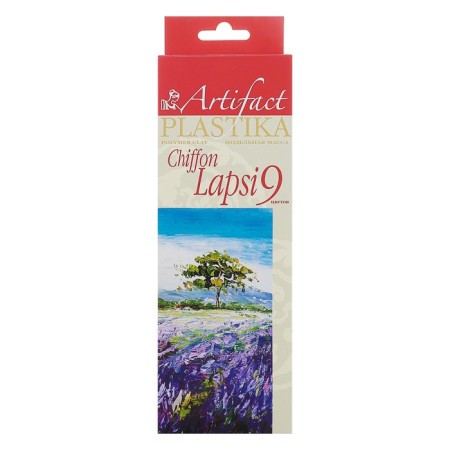 A set of plastic - polymer clay, Lapsi Shiffon, 9 colors of 20 g