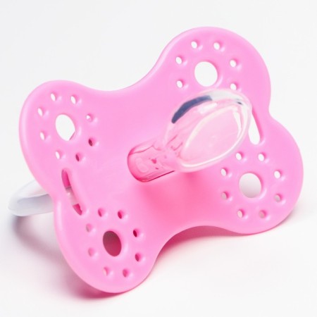 Orthodontic dummy, silicone, from 0 - 3 months, "mushroom", pink color-2