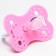 Orthodontic dummy, silicone, from 0 - 3 months, "mushroom", pink color