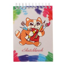 A6 sketchbook, 80 sheets on the crest on the short side of the Creator, the cover coated cardboard, hard substrate, block 100 g/m²