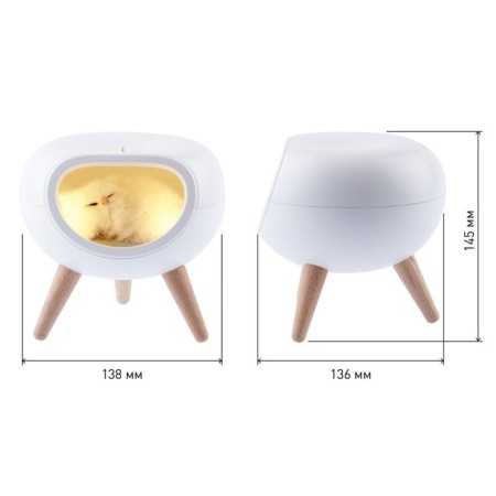 Children's nightlight-NLED-467-1W-W Lamp Cat Cat White-6
