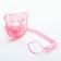 The dummy is whole -diligent, with the holder, in the container, from 0 months, the color is pink