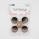A set of buttons, 4 punctures, d = 25 mm, 5 pcs, the color is gray gradient
