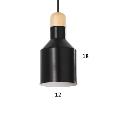 Bayerlux suspension Bayerlux "Puma" 1x40W E27 Black/brown 12x12x70cm-1