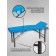 Cosmetological couch Pro-Strong SV, three-section, size 190 × 70 × 68-84 cm, blue color