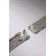 Hanging earrings with rhinestones "Waterfall" a large square, white color in silver, 10 cm