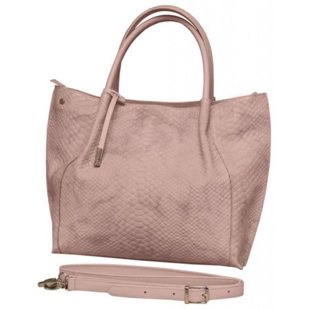 Shopper bag, lightning department, external pocket, pink color
