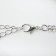 Choker "ice" attractive, white color in silver, 54.5 cm