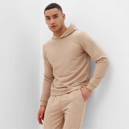 Men's tracksuit (hoodies, trousers) minku, beige color, size 48-1