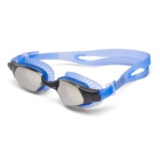 ATEMI B301M swimming glasses, mirror, silicone, blue color