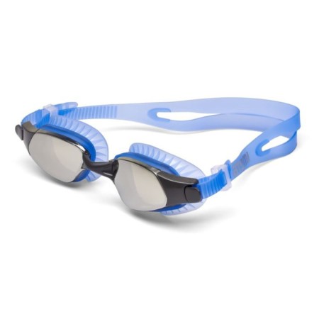 ATEMI B301M swimming glasses, mirror, silicone, blue color