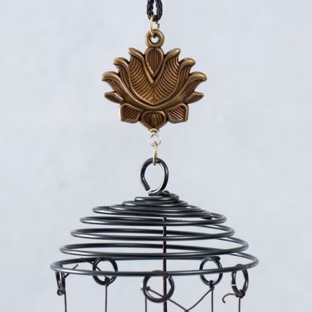 Wind Music Metal "Spiral. Lotuses" 5 bells 46 cm-1