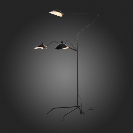 The floor lamp ST LUCE. SL305.405.03. SPRUZZO. 3x60 watts, E27, 155x155x205 cm, black color-2
