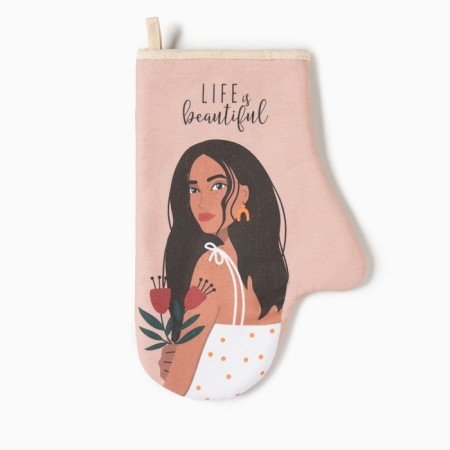 Gift Life is Beautiful: a towel, a mittens-castle, a brush, a blade, a corolla-4