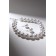 Set 2 objects: earrings, beads "pearls" large beads, white color, 43 cm