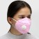 Respiratory mask Safety, 6-layer, with a valve, pink, 5 pcs. in the package