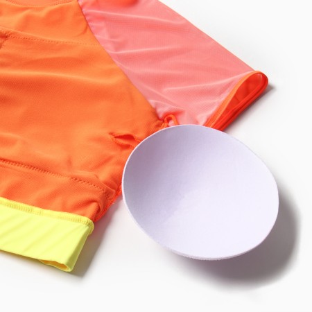 Separate Minaku swimsuit with closed shoulders, orange color, size 44-8