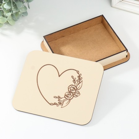 Casket "Heart" 17x14x3 cm-1