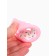 Silicone teething for teeth "Donut", pink/yellow color, crumb me