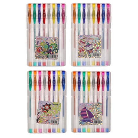 A set of gel pens, 8 colors, in a plastic box-3