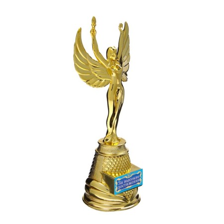 Nick award figure “For high achievements”, plastic, gold, 19.3 x 7 cm.-2