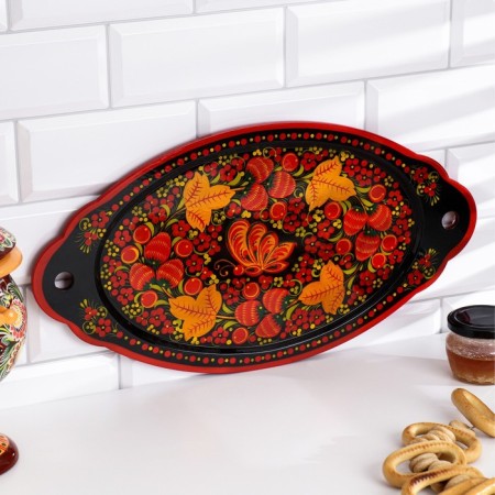 Tray "Kerzhensky", large, Khokhloma