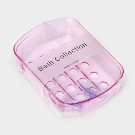 Soap dish on suction cups Bath Collection, plastic, 13 × 10 × 3 cm, color mix-4