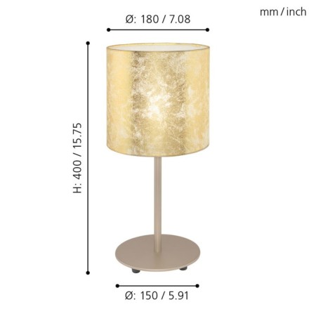 Viserbella desktop 60W E27 champagne-2