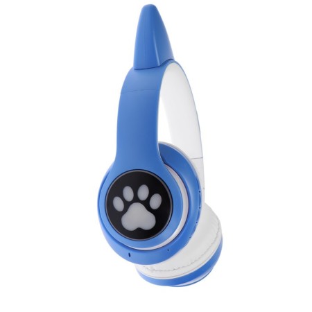MYBIT W-32 heads, wireless, MIC, BT 5.0, AUX, Microsd, MP3, 400 mAh, blue-3