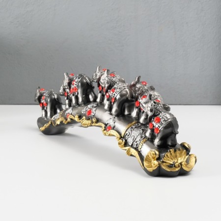 Souvenir "7 elephants on an arc with rhinestones" 29.5 × 7 × 5 cm-5