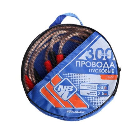 Nova Bright launch wires, 300 A, with transparent insulation, in a bag, 2.5 m-3
