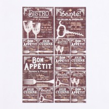 Set of decoupage cards 4 pcs “Bon Appetit. Bistro 
