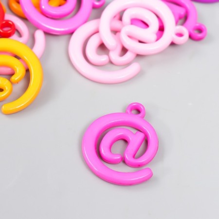 Decor for creativity plastic "@ - dog" Color set 25 pcs 3x2.4 cm-1