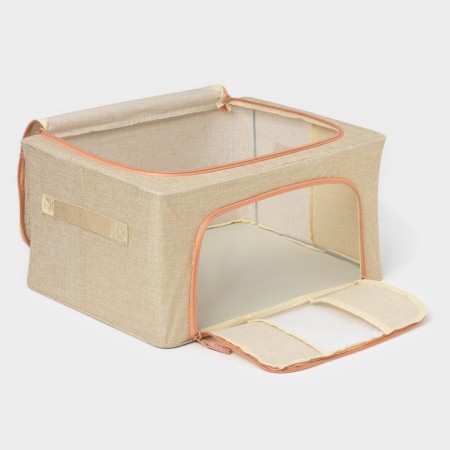 Cofr for storing things "Monet", 39 × 29 × 20 cm, beige color-5