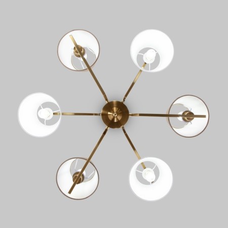 Ceiling Lamp EUROSVET OZARK 60149/6, E14, 6x40W, 670x670x480 mm, brass color-2