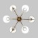 Ceiling Lamp EUROSVET OZARK 60149/6, E14, 6x40W, 670x670x480 mm, brass color