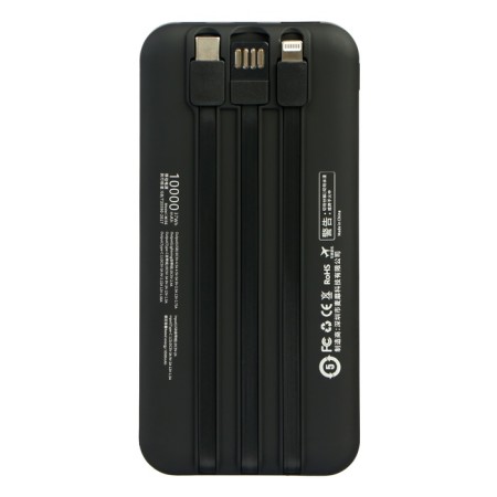 External Maimi Mi56, 10,000 mAh, USB, Type-C, Lightning/Type-C/USB, PD, Black-5