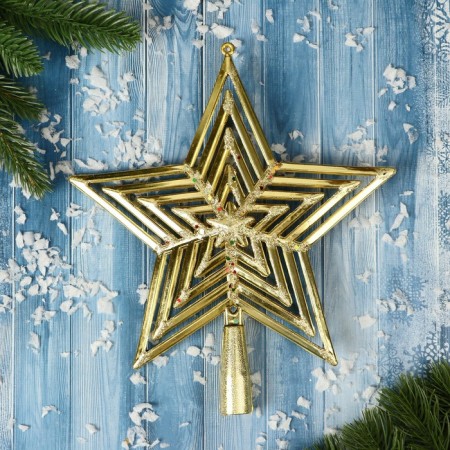 Tips "Star" cyclical shine, 19x21 cm, gold