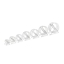 Wheel for rodents metal, crossbars, 14 cm, chrome