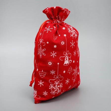 Bag Gift canvas "Bright New Year", 16 x 24 cm +/- 1.5 cm, New Year-2