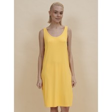 Female dress, size l, yellow color