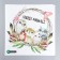 Sticker Plastic Interior color "Forest animals and owls in the wreath" 30x30 cm